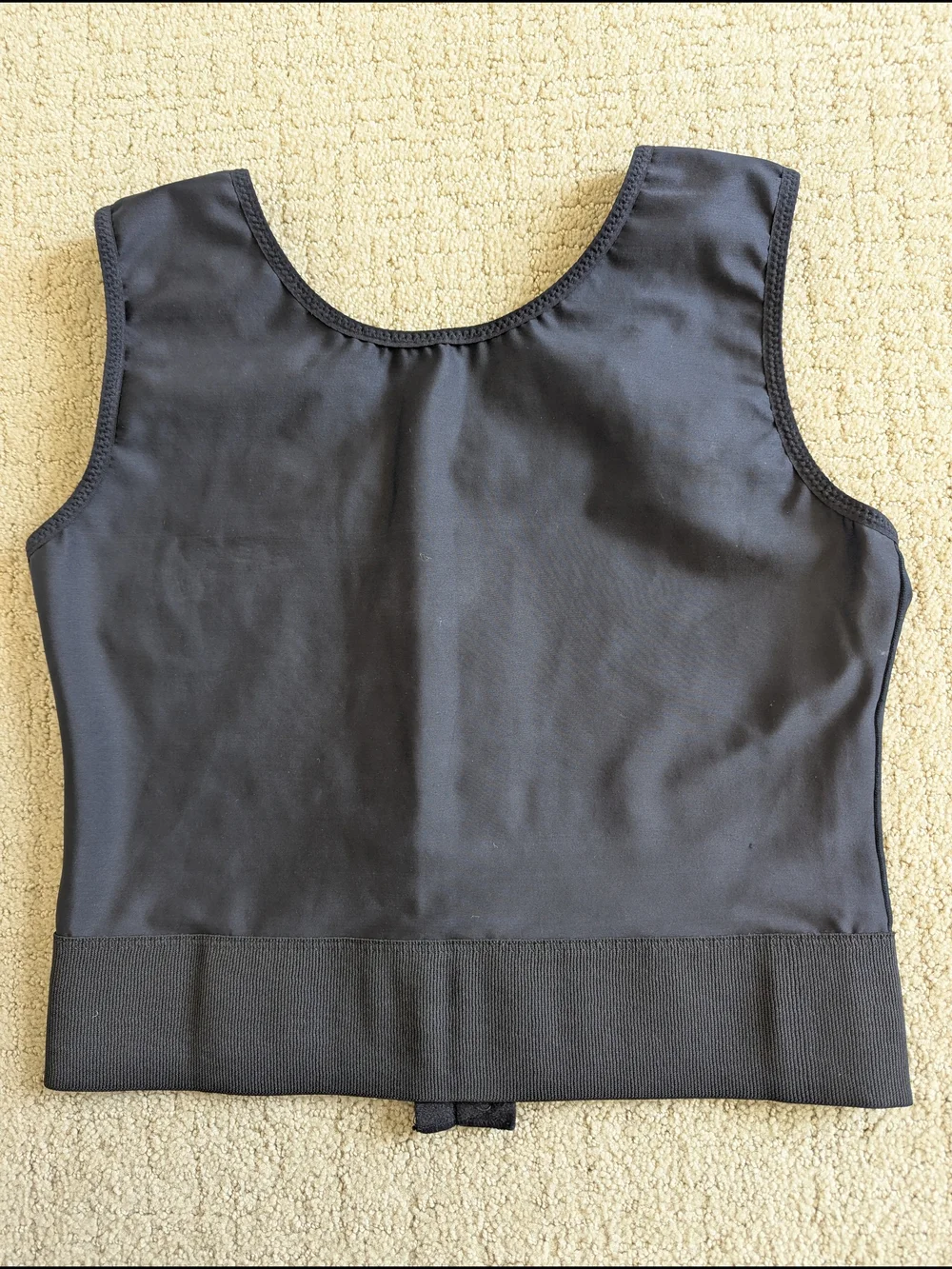 ISAVELA Compression Vest Mens L Black Short Stage 1 Surgery Recovery Adjustable